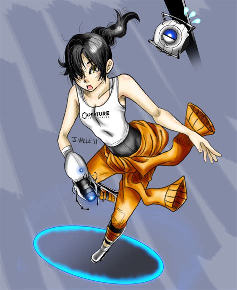 Portal 2 Chell And Wheatley By Kentaropjj On Deviantart