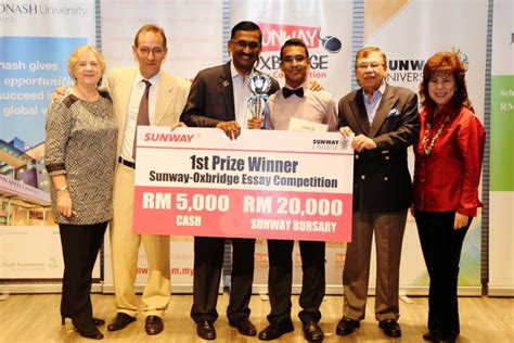 This competition is open to all form 1 to form 5 malaysian type your essay in the space provided essay competition — university of surrey — guildfordessay competition. Gallery - Sunway-Oxbridge Essay Competition