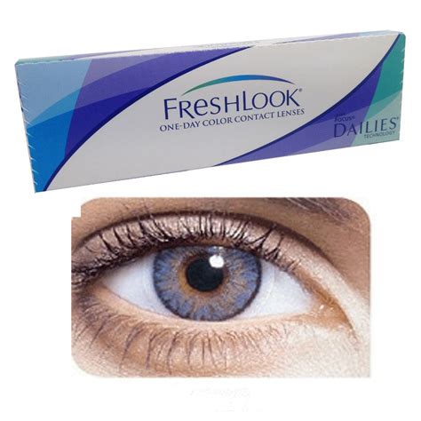 Freshlook One Day Color Blue Contact Lenses 10 Pack Pure Hazel
