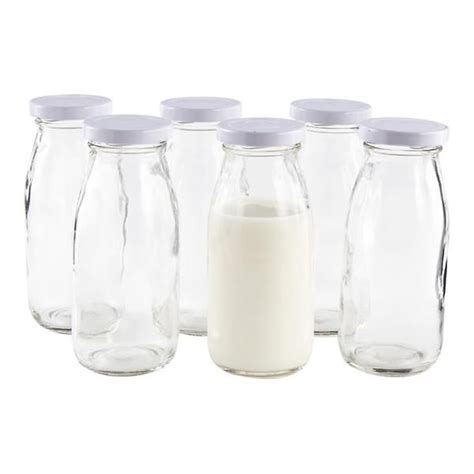 8 Oz Glass Milk Bottles Glass Food Storage Containers Glass Milk