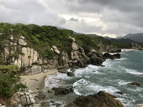 View On The Coast Of Tayrona National Park In Magdalena Colombia Oc