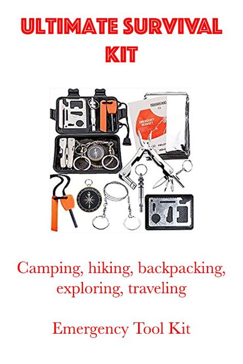 Emdmak Survival Kit Outdoor Emergency Gear Kit For Camping Hiking