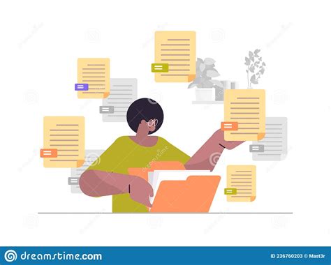 Woman Sorting Documents Female Secretary Organizing Folder File Management Paperwork Data