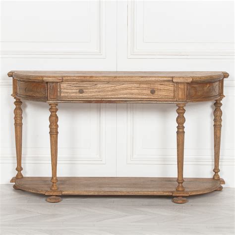 Aged Lourdes Rustic Wooden Console Table Furniture La Maison Chic