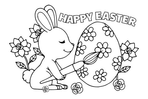 10 Best Happy Easter Coloring Pages Printable Free Pdf For Free At