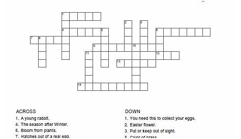 Easter Crossword Puzzle – Free Printable