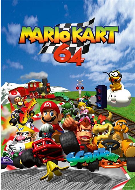 Mario Kart 64 Promotional Poster Etsy