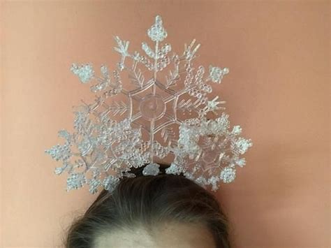 3 D Glitter Snowflake Crown Headpiece Etsy Vestidos De Navidad Navidad
