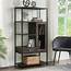 Home Office Bookcase And Bookshelf 5 Tier Display Shelf With Doors 