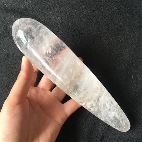 hot sale 100 natural clear white quartz crystal wand healing crystal large long gemstone yoni