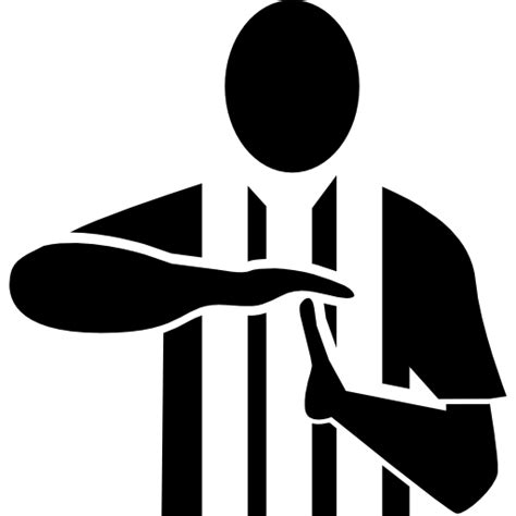 Free Icon Football Referee With Hand Gestures