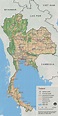 Large scale detailed overview map of Thailand | Vidiani.com | Maps of ...