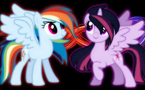 Rainbow Dash And Twilight Sparkle Wallpaper By Flamingredninjakai On Deviantart