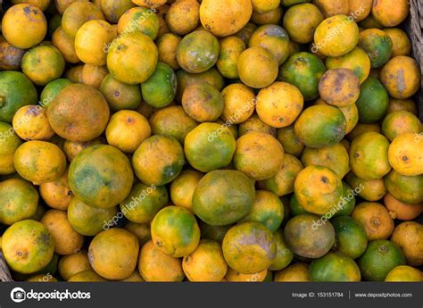 Fresh Mandarin Oranges On An Organic Food Market Of Tropical Bali