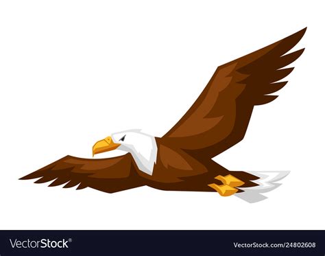 Bald Eagle Cartoon Royalty Free Vector Image Vectorstock