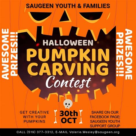 Halloween Pumpkin Carving Contest Saugeen First Nations