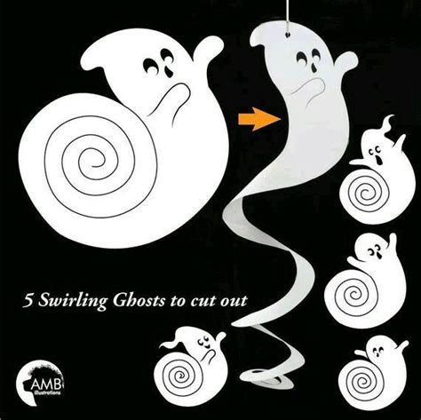 An Image Of Halloween Ghost Cut Outs For Kids To Use In Crafts And