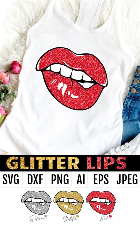 Red Glitter Lips Svg Lipstutorial Org