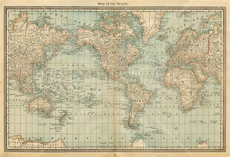 Pale Vintage World Map Mural De Pared Y Papel Tapiz Fotográfico Photowall Mapa Mural Del