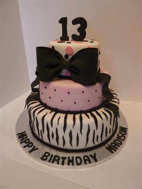 Happy 13th Birthday Cake Zebra Cake Let Them Eat Cake Eat Cake