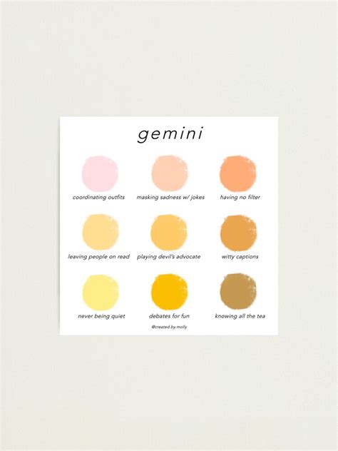Gemini Procreate Color Palette Zodiac Color Palette Hex Ireland