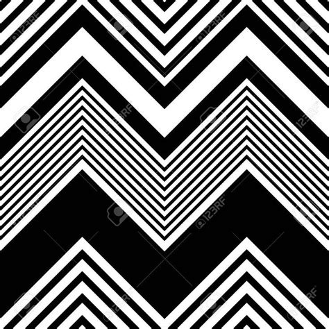Seamless Zigzag Pattern Abstract Black And White Background Vector