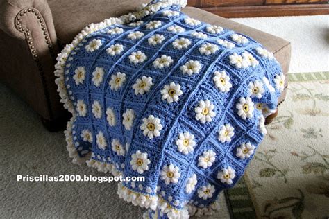 Daisy Granny Square Afghan Google Search Crochet Quilt Baby Blanket