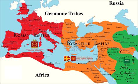 Roman And Byzantine Empires On Map Istanbul Tour Guide