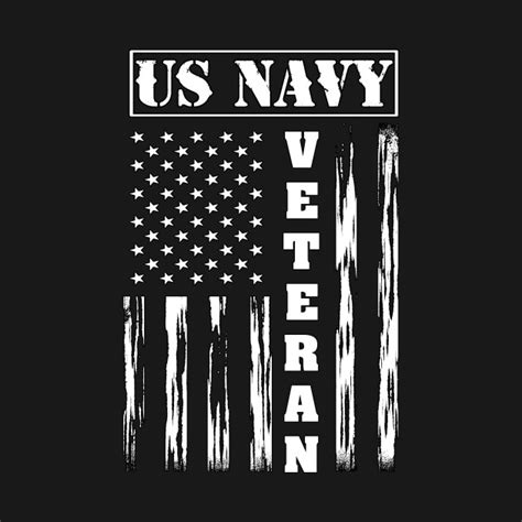 Us Navy Veteran Distressed American Flag Tee Navy T Shirt Teepublic