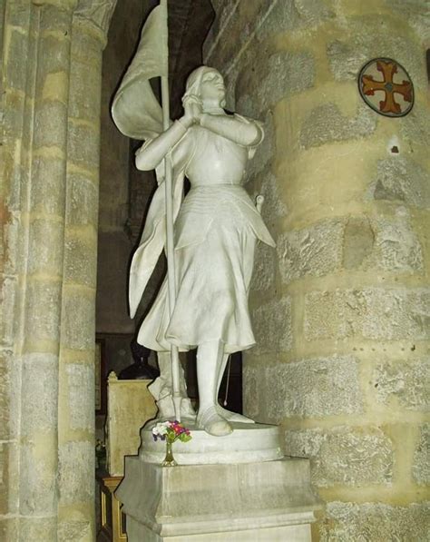 This Statue Of St Joan Of Arc Is Located In A Church In Dourdan A