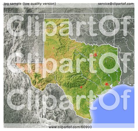 Royalty Free Rf Clipart Illustration Of A Shaded Relief Map Of The