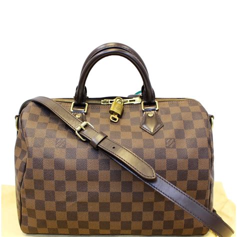 Louis Vuitton Speedy 30 Bandouliere Damier Ebene Shoulder Bag Us