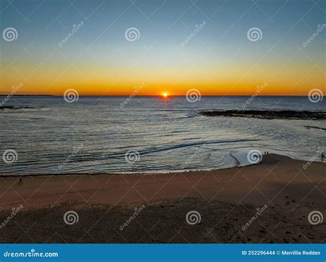 Aerial Sunrise Seascape With Clear Skies Stock Photo Image Of