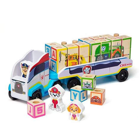 Paw Patrol Wooden Abc Block Truck Ages 3 Years Power Sales