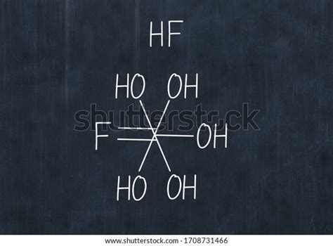 Hydrofluoric Acid Handwritten Chemical Formula On Stock Illustration