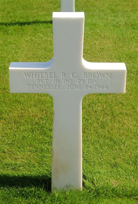 116th Infantry Regiment Roll Of Honor Pvt Whitsel R C Brown