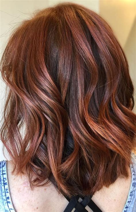 Best Autumn Hair Colours Styles For Copper Dark Choco Swirl Shoulder Length