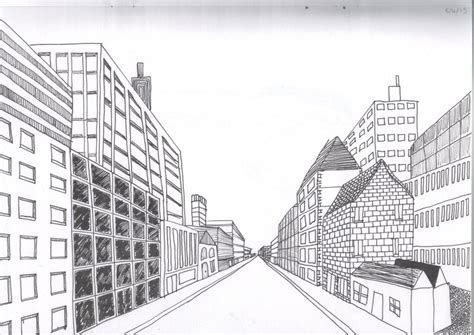 Cityscape Using One Point Perspective Artofit