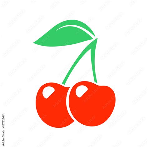 Cherry Illustration Stock Vector Adobe Stock