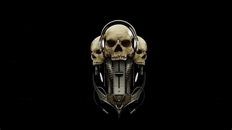 Skull Headphone Mystery Wallpaper