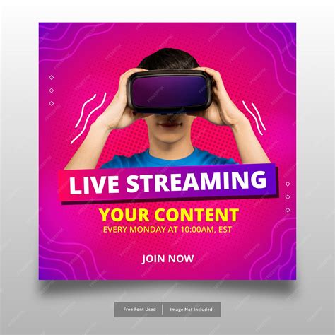 Premium Vector Live Streaming Banner Design Social Media Post Template