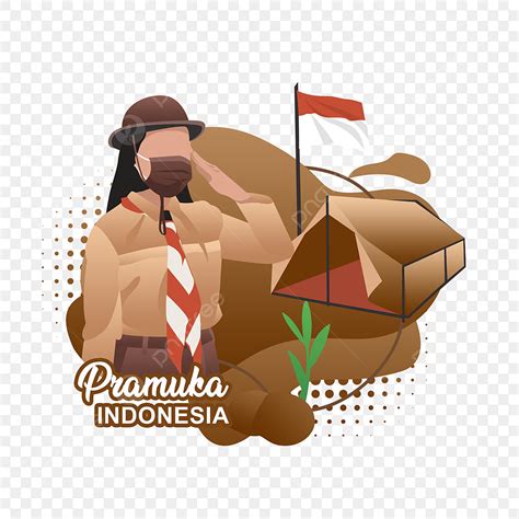 Pramuka Desain Png Kartun Vektor Indonesia Hari Pramuka Hari