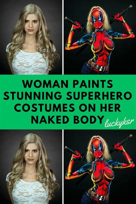 Woman Paints Stunning Superhero Costumes On Her Naked Body Artofit