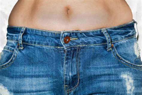 Woman With Jeans Topless Stock Photo Image Of Beautiful 44306690