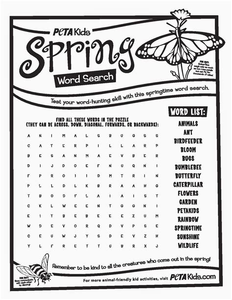 Search Results For Printable Spring Word Search Puzzles