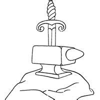 Esta amostra faz parte do acervo do clube gobbonostalgia. Desenho de Rei Arthur e excalibur para colorir - Tudodesenhos