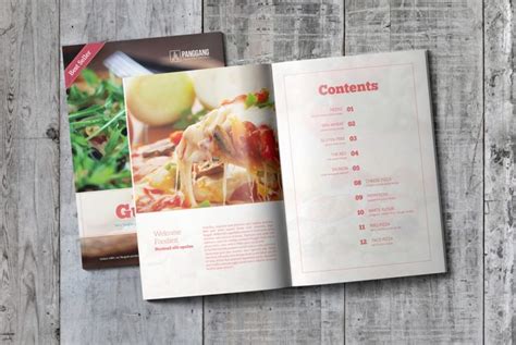 The number of pages:30 language. Cookbook Template Free PSD - Download PSD