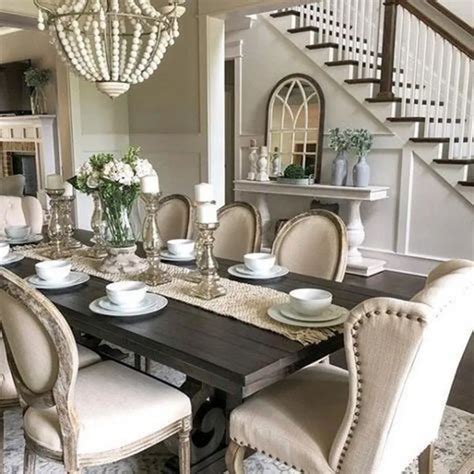 This gallery of 27 modern dining table setting ideas covers practically every possible home dining situation from formal to semi formal, dinner party to although not essential, to create an overall great look and feel, the decor of the table and chairs should be matched to the soft furnishings of the table. 30+ farmhouse dining room decorating ideas with modern ...