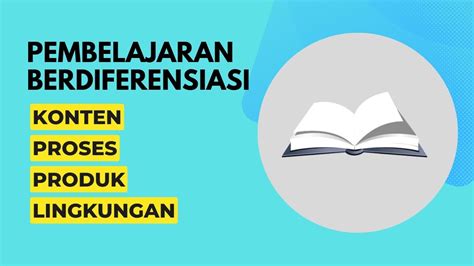 Pembelajaran Berdiferensiasi Konten Proses Produk Dan Lingkungan