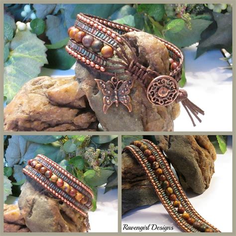 Leather Cord Jewelry Beaded Leather Bracelet Beaded Leather Wraps